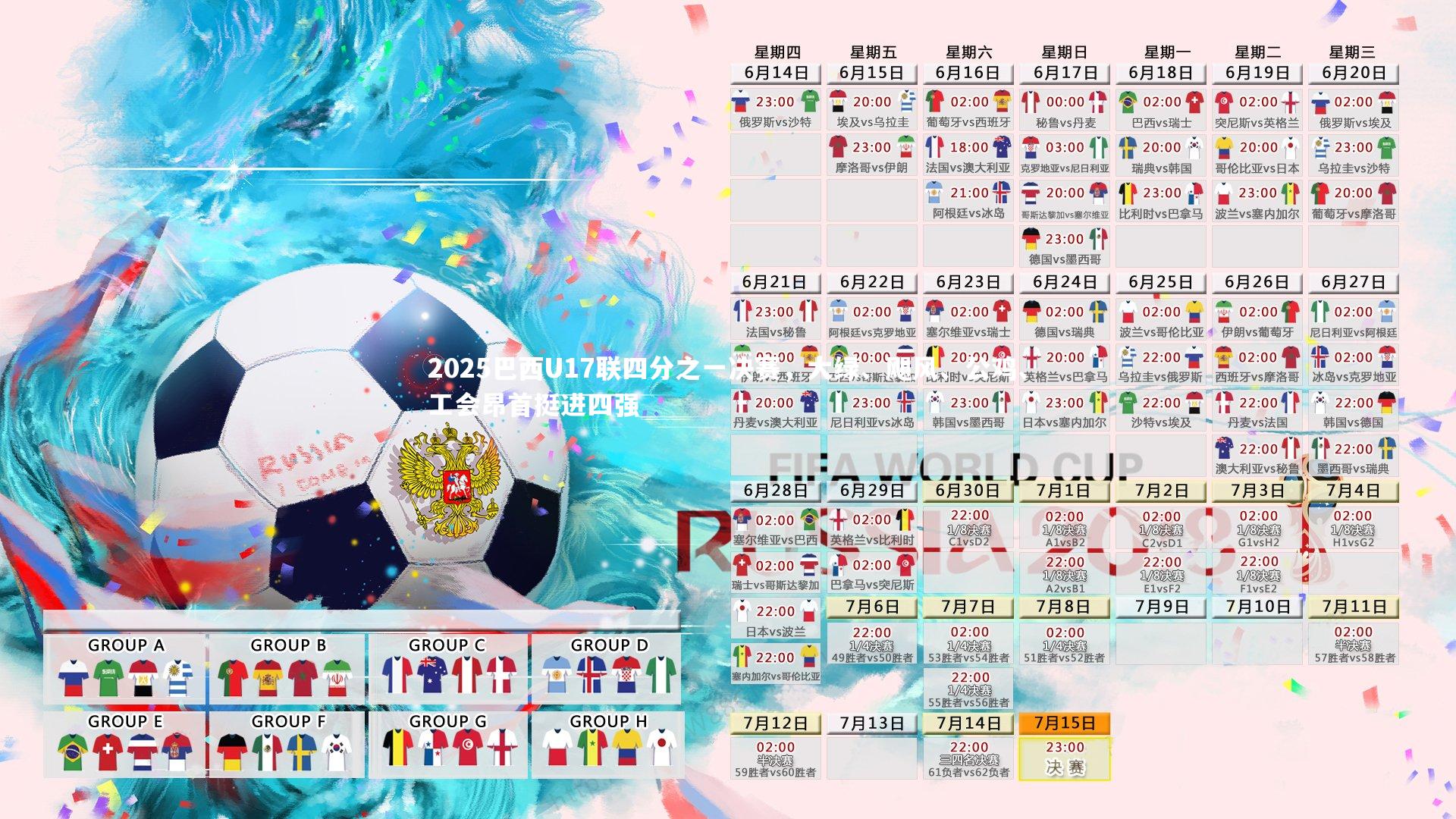 2025巴西U17联四分之一决赛,大绿、飓风、公鸡、工会昂首挺进四强